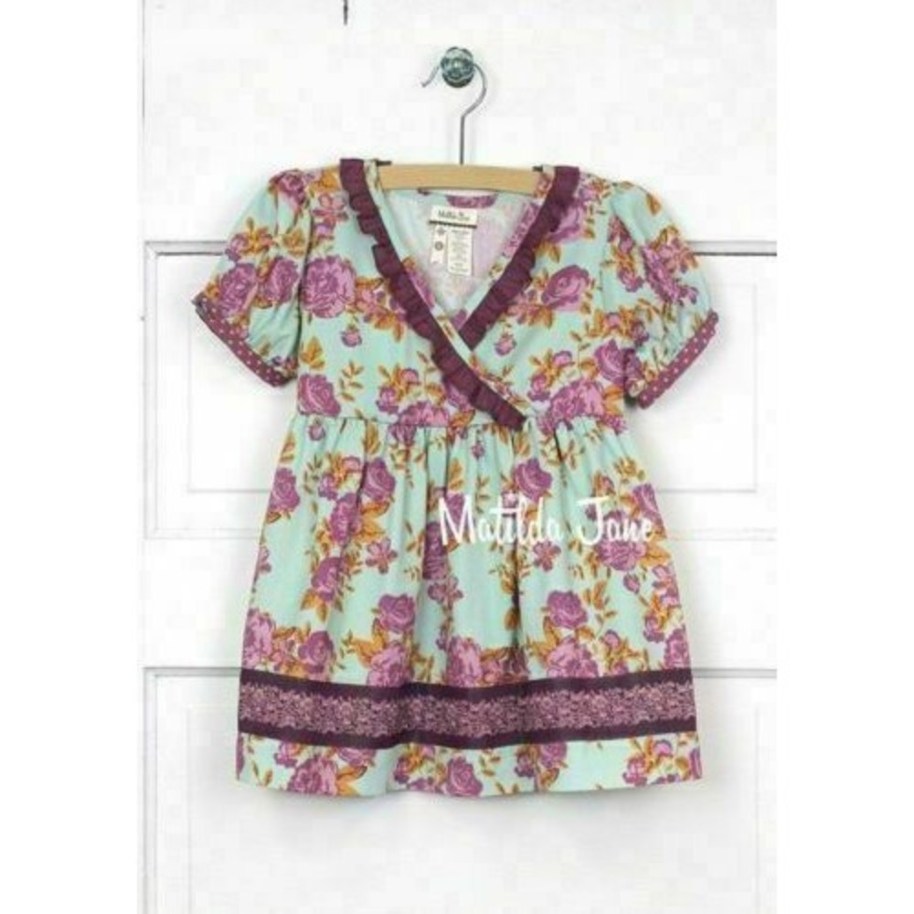 NWT Matilda Jane Girls Toddle Size 2 LILAC BOUQUET WRAP Top Secret Fields